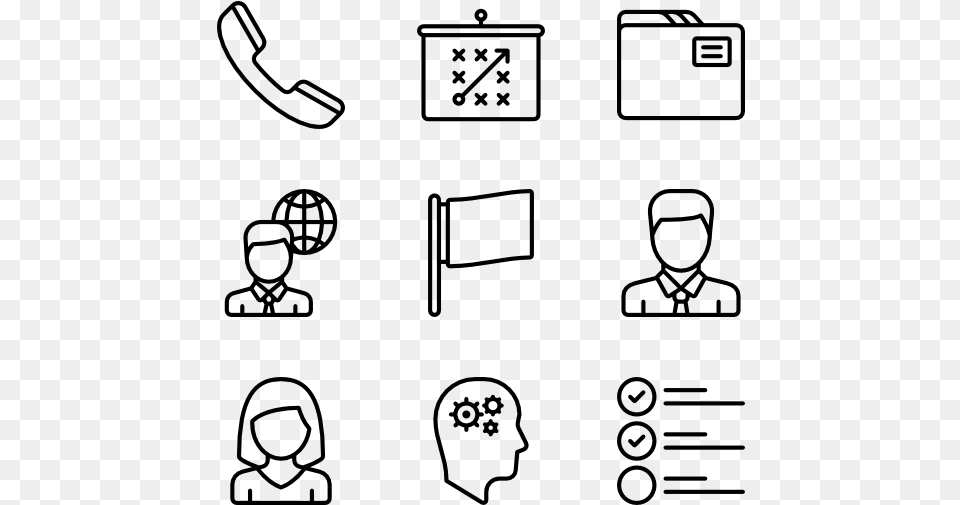 Productivity Collection Customer Service Line Icon, Gray Png Image