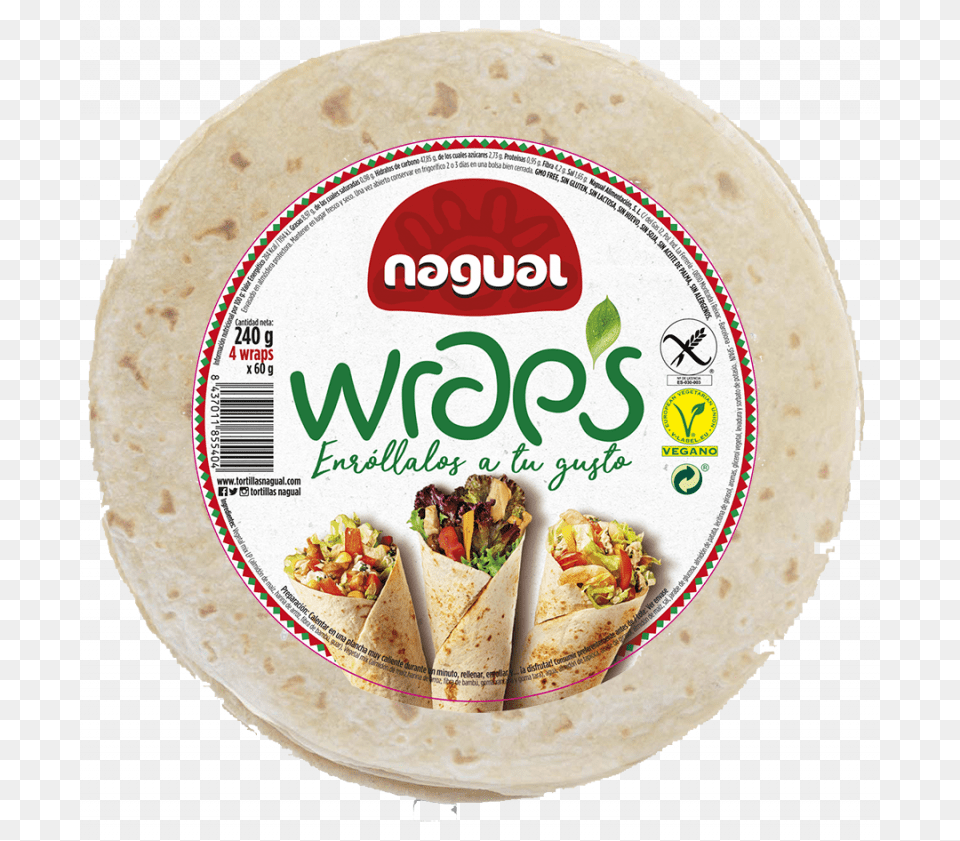 Productos Nagual Burritos, Bread, Food, Plate, Pancake Free Transparent Png