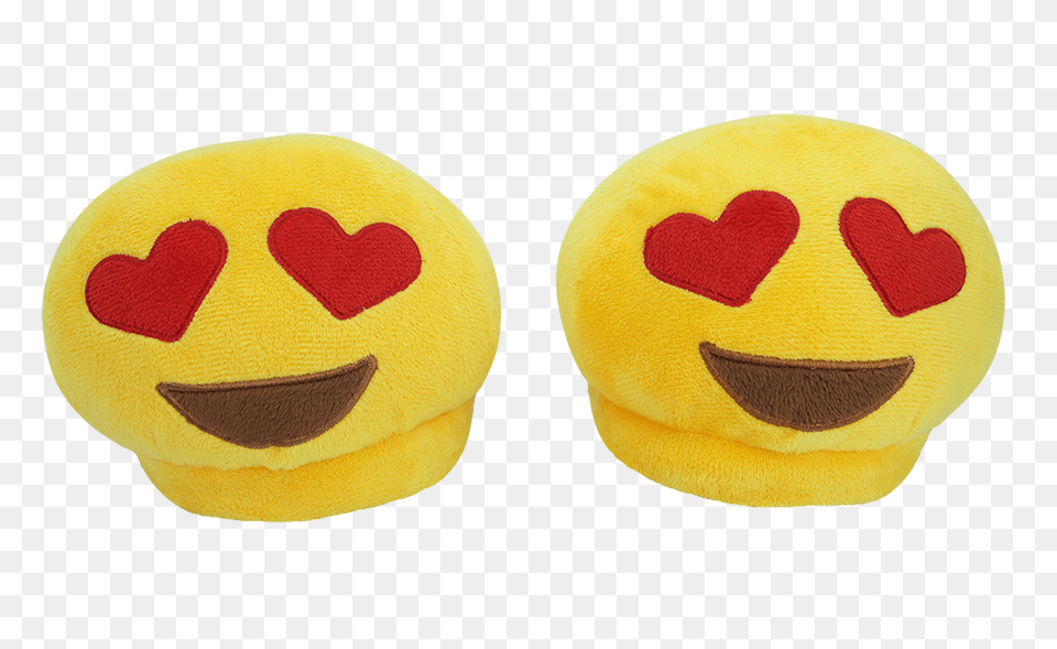 Products Heart Eyes Emoji Slipper Plushmoji Heart, Plush, Toy Png