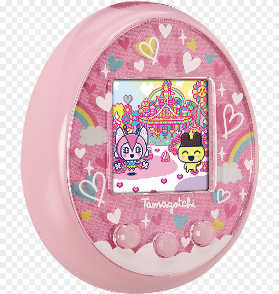 Products Tamagotchi On Fairy Pink, Plate, Birthday Cake, Cake, Cream Free Transparent Png