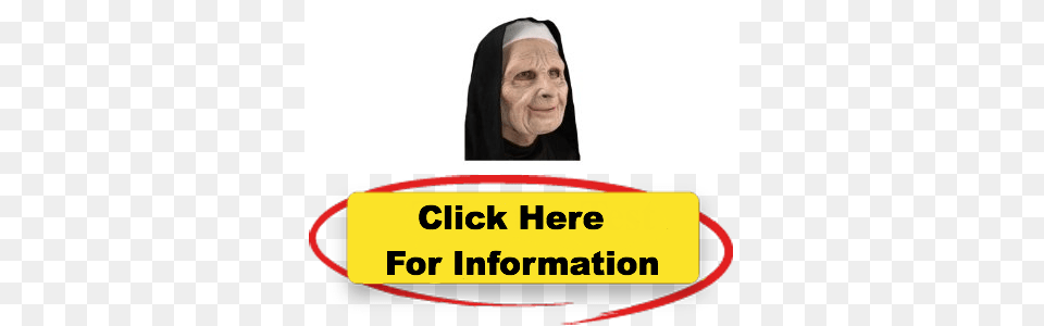 Products The Town Scary Nun Mask Eccentric Nun Mask Costume Accessories Masks Halloween, Face, Head, Portrait, Photography Free Png Download