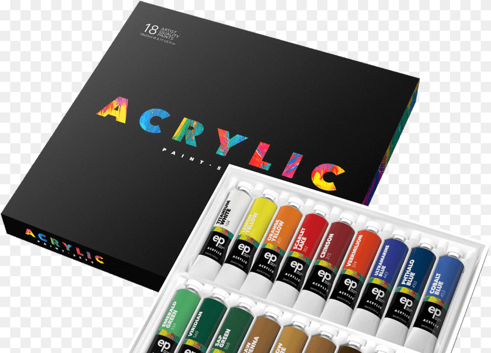 Professional Acrylic Paint Set Acrylic Paint, Paint Container, Box Png