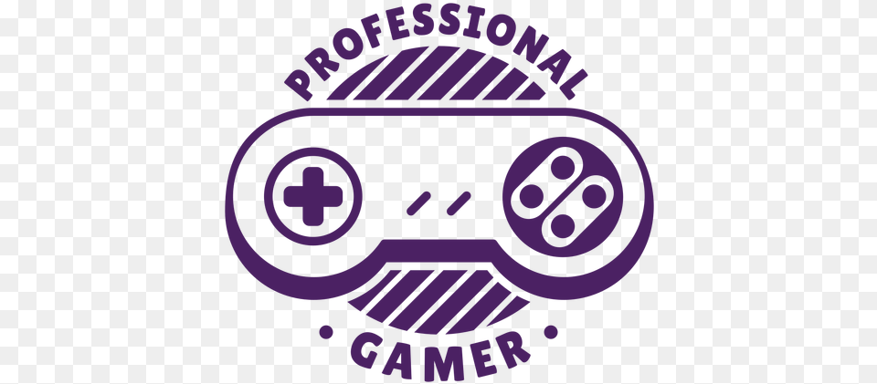 Professional Gamer Controller Badge Purple Transparent Portable, Logo Png Image