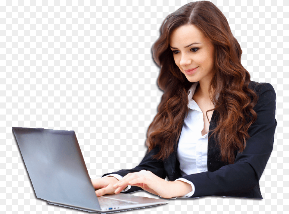 Professional Indian Girl, Computer, Electronics, Pc, Laptop Png Image