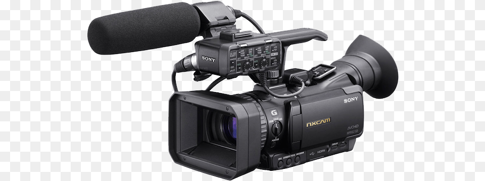 Professional Video Camera Transparent Background Sony Hxr, Electronics, Video Camera, Appliance, Blow Dryer Png