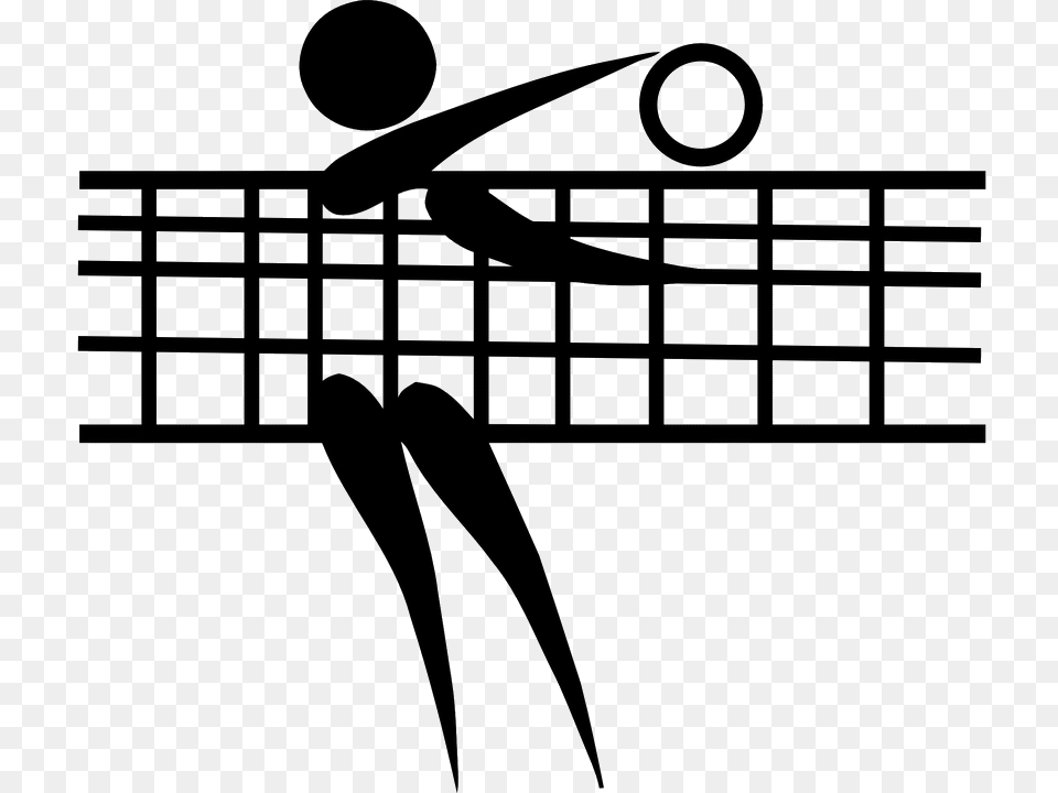 Professional Volleyball Set Voleibol Blanco Y Negro, Stencil, Bow, Weapon Free Png Download