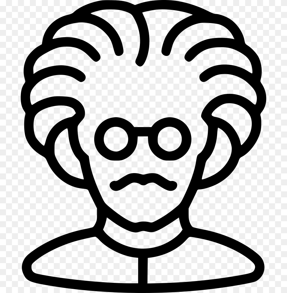 Professor Mad Einstein Glasses Doctor Assistant Tester Scientist, Stencil, Electrical Device, Microphone, Baby Free Transparent Png