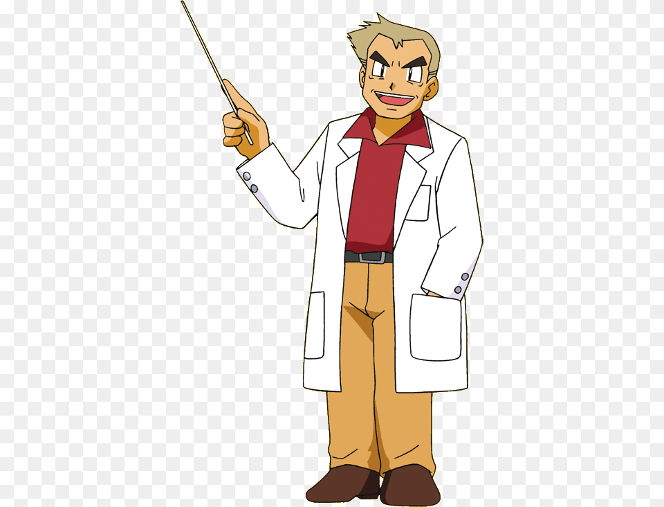 Professor Oak Based On Professor Oak Pokemon, Clothing, Coat, Lab Coat, Boy Free Png Download