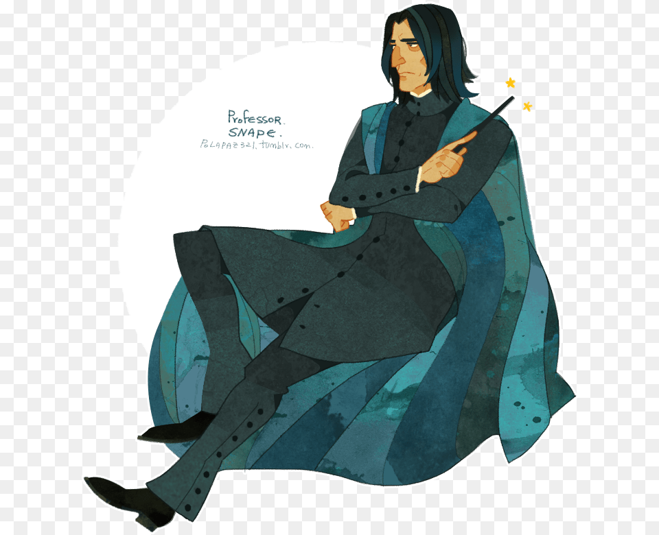 Professor Snape Severus Snape And Draco Malfoy Fan Art, Adult, Person, Female, Fashion Png Image