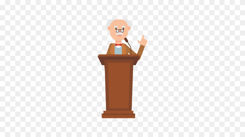 Professor Speaking On The Podium Cartoon, Audience, Crowd, Person, Speech Free Png