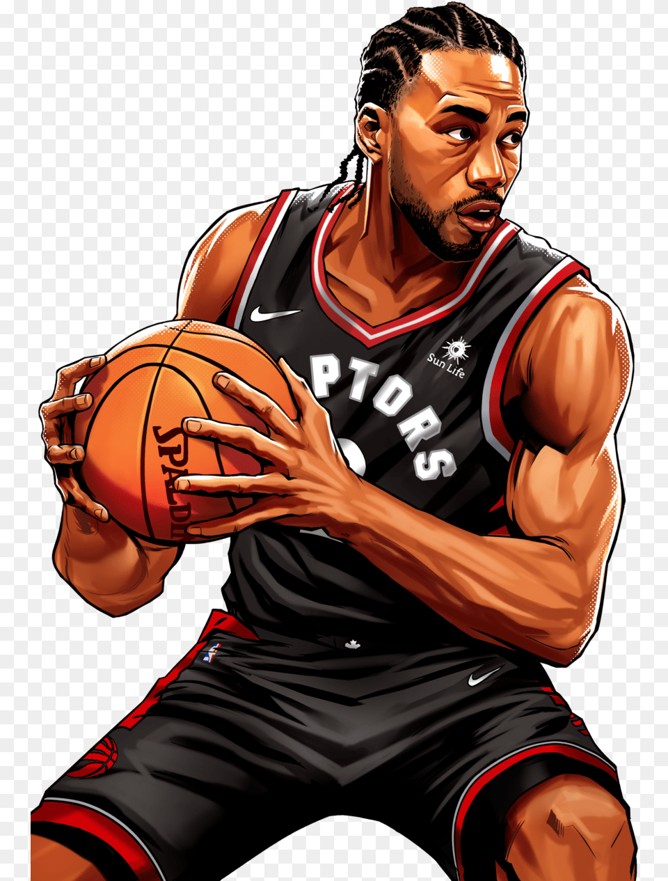 Profile Art Kawhi Leonard Toronto Raptors, Adult, Person, Man, Male Png Image