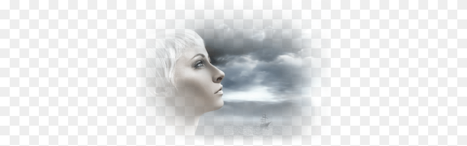 Profile Ocean Sky Girl, Adult, Portrait, Photography, Person Png
