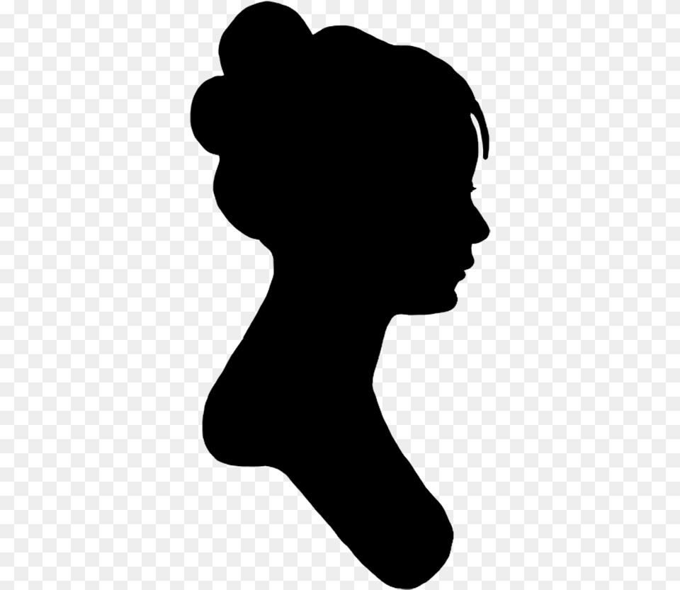 Profile Picture Silhouette At Victorian Woman Silhouette Profile, Gray Png Image