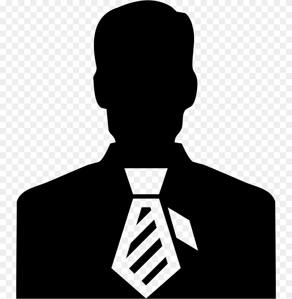 Profile Transparent Man Avatar, Accessories, Stencil, Silhouette, Tie Free Png Download