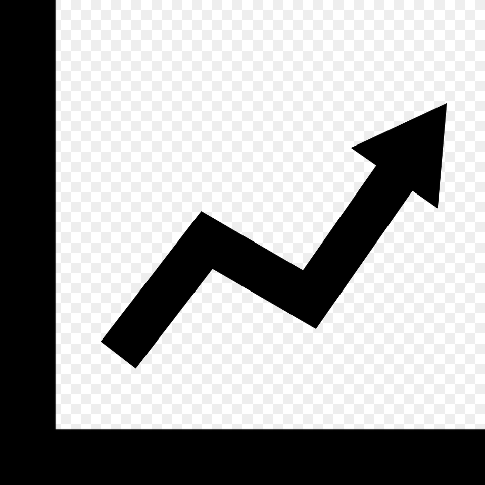 Profit Chart Increase And Decrease Icon, Symbol, Silhouette Free Png