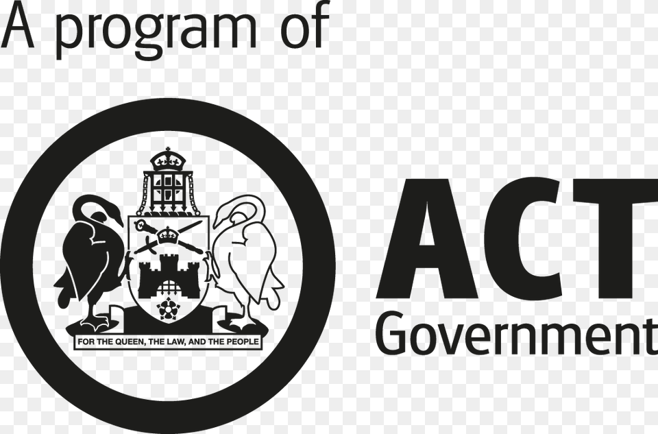 Program Of Black Australian Capital Territory Legislative Assembly, Logo, Animal, Bird, Person Png Image