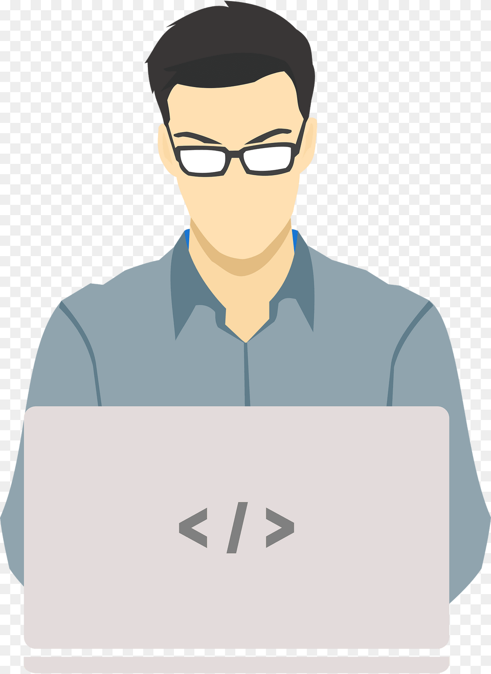 Programmer Clipart, Reading, Person, Pc, Laptop Png