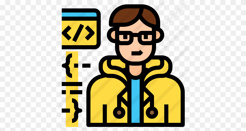 Programmer Programmer Character Icons, Clothing, Coat, Person, Accessories Free Png