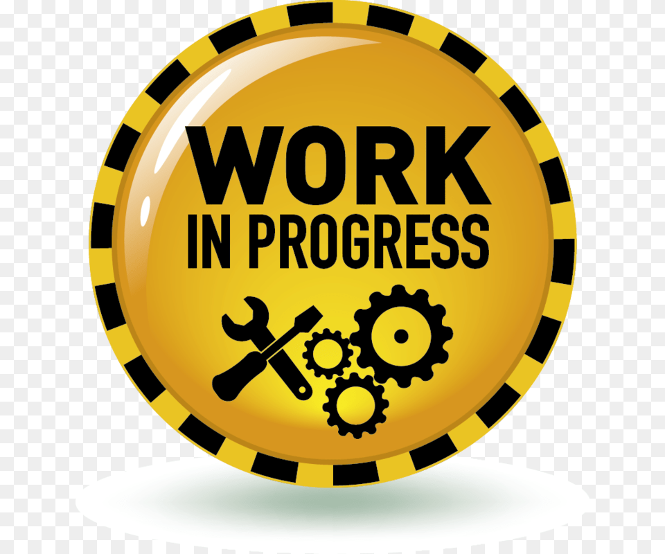 Progress Clipart Work In Progress Icon, Badge, Logo, Symbol, Ball Png Image
