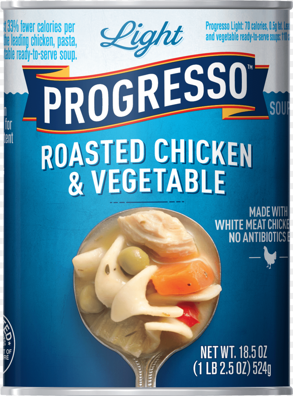 Progresso Light Roasted Chicken And Vegetable Soup Progresso Light Soup Creamy Potato With Bacon, Cutlery, Food, Meal, Spoon Free Png Download