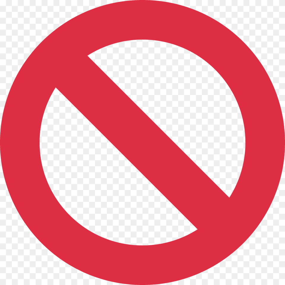 Prohibited Emoji Clipart, Sign, Symbol, Road Sign, Disk Png Image