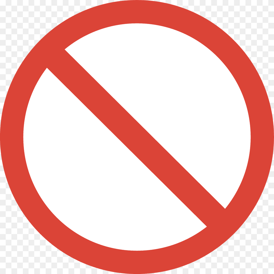 Prohibited Emoji Clipart, Sign, Symbol, Road Sign Free Png