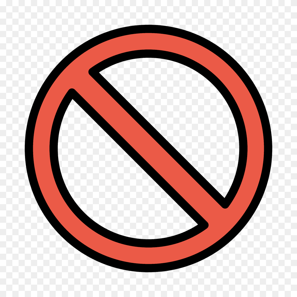 Prohibited Emoji Clipart, Sign, Symbol, Road Sign, Disk Free Transparent Png