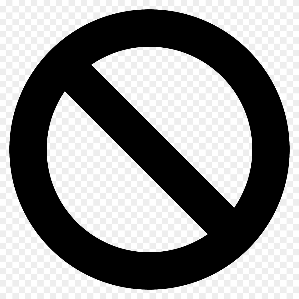 Prohibited Emoji Clipart, Sign, Symbol, Road Sign, Disk Free Png Download