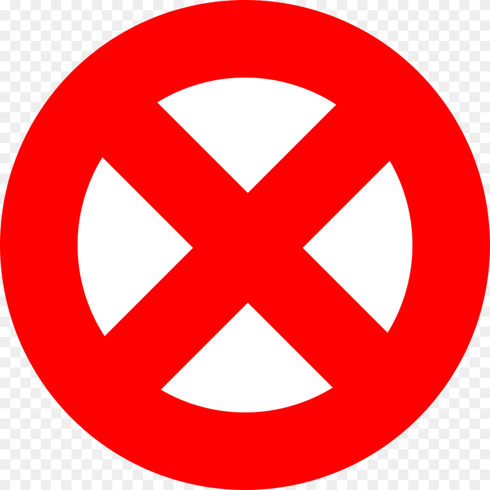 Prohibited Sign X Men Logo, Symbol, First Aid, Road Sign Png Image