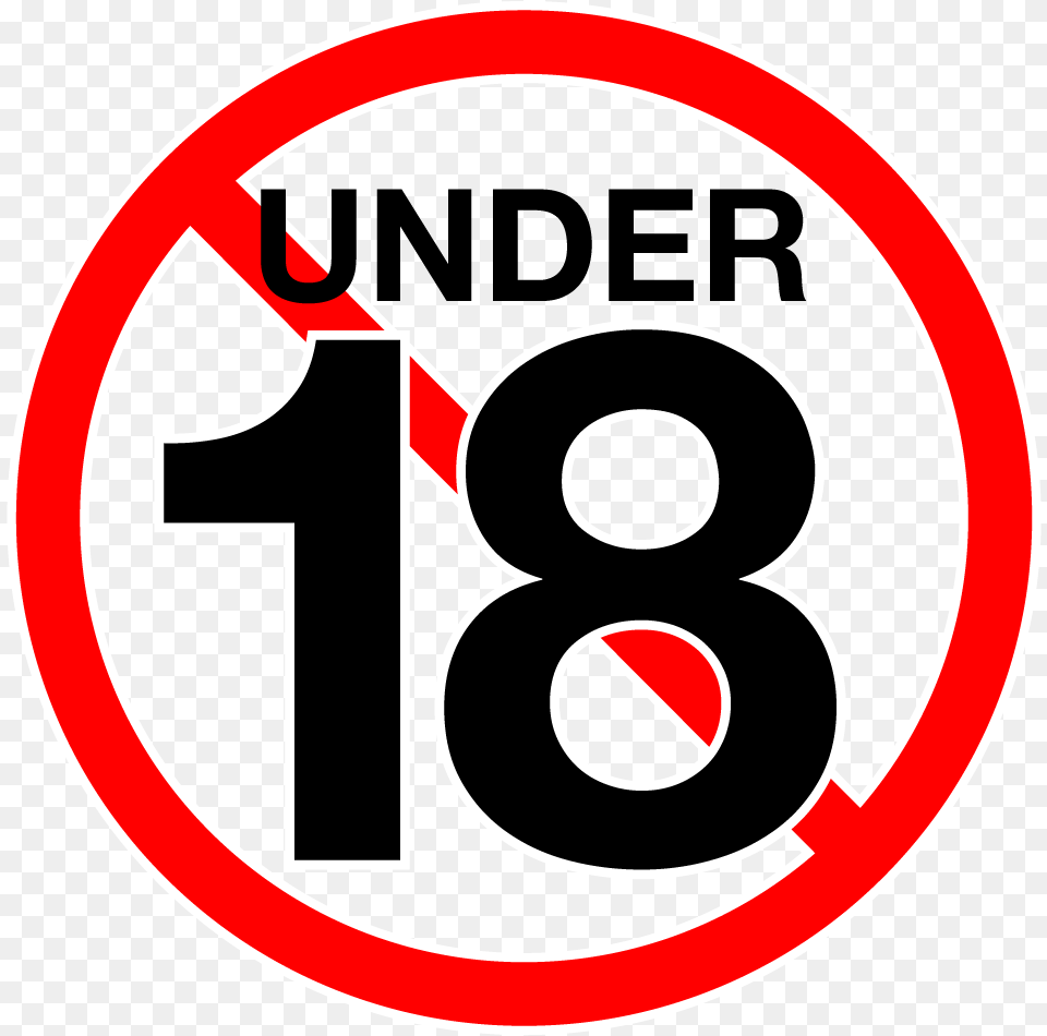 Prohibited Under Circle, Symbol, Number, Text, Sign Free Png Download