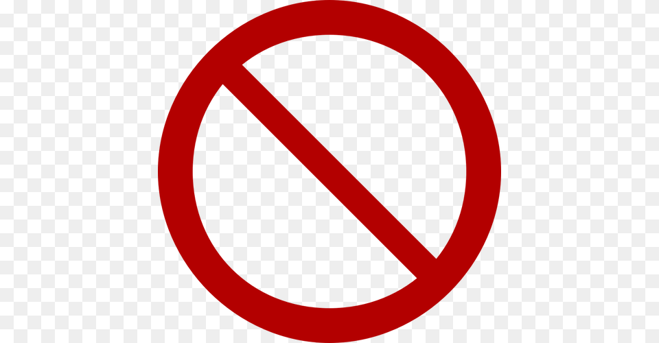Prohibition Symbol Vector Clip Art, Sign, Road Sign, Disk, Stopsign Free Png Download