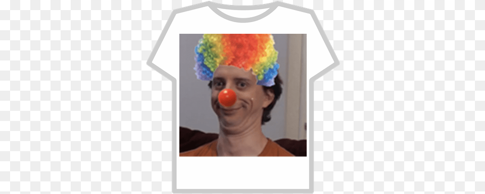 Projared Is Clown Of The Day Roblox Purple Guy T Shirt Roblox, Person, Performer, Face, Head Free Png Download