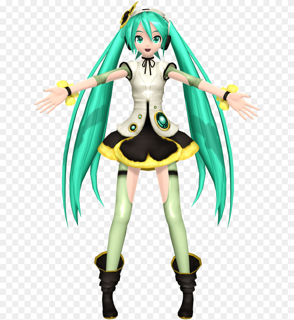 Project Diva Arcade Future Tone Pansy Miku By Wefede, Clothing, Costume, Person, Book Free Png Download