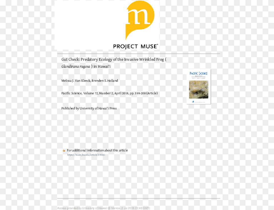 Project Muse, Page, Text, File, Computer Free Png Download