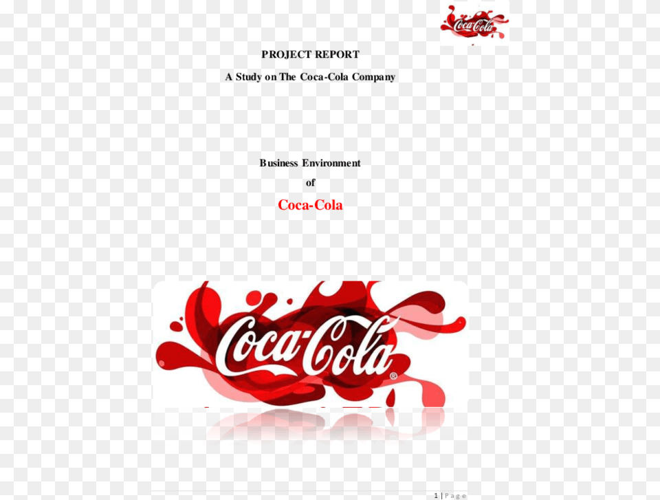 Project Report A Study Business Environment Of Coca Cola, Beverage, Coke, Soda, Dynamite Free Png Download