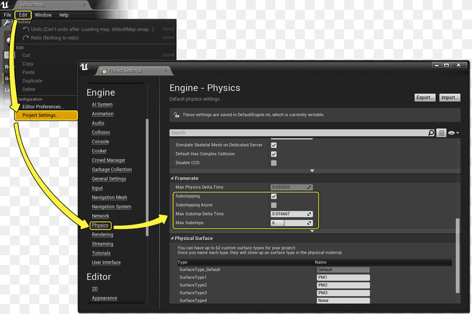 Project Settings Unreal Engine, File, Computer Hardware, Electronics, Hardware Free Png Download