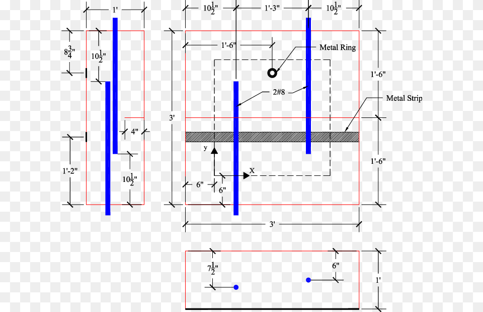 Projection Views Of The Reinforced Concrete Slab 1 Concrete, Cad Diagram, Diagram Png
