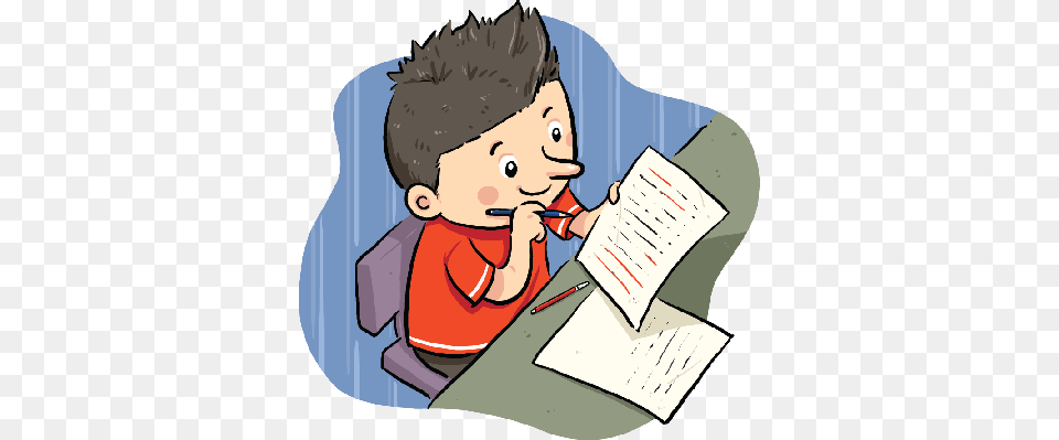 Projects Idea Doing Homework Clipart, Book, Comics, Person, Publication Free Png Download