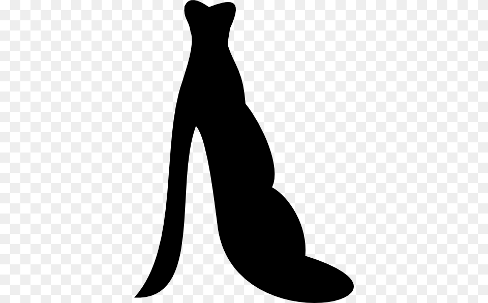 Prom Dress Clip Art, Silhouette, Stencil, Animal, Cat Png Image