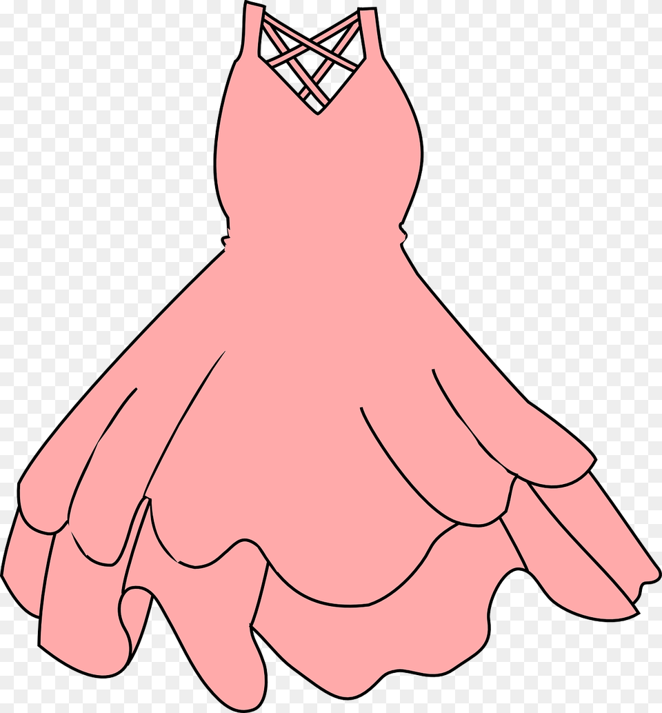 Prom Dress Dress Prom Skirt Pink Clothing Clothes Pink Dress Clip Art, Formal Wear, Fashion, Gown, Evening Dress Png Image