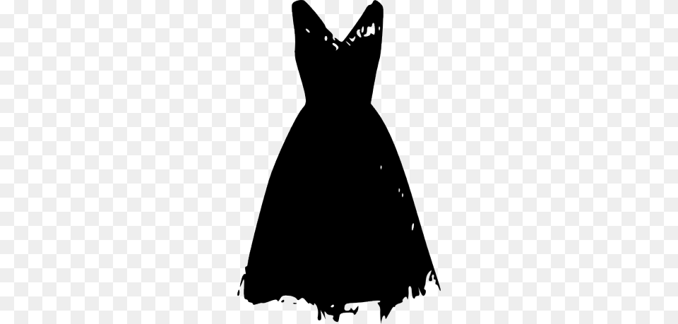 Prom Gown Clipart Little Black Dress Vector, Silhouette, Clothing, Formal Wear, Fashion Png