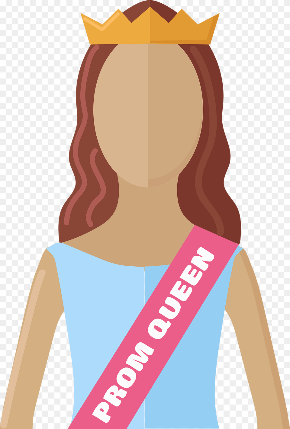 Prom Queen Clipart, Sash, Adult, Female, Person Png Image