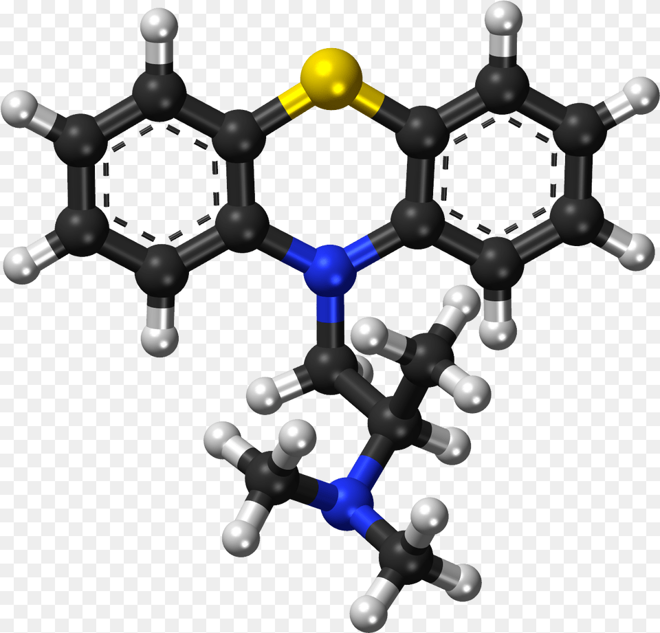 Promethazine Ball And Stick Model Alizarin Molecule, Accessories Free Png