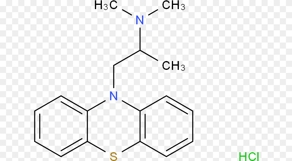 Promethazine Hydrochloride Molecular Structure Cas Synthesis Of 9 10 Dihydroanthracene Png