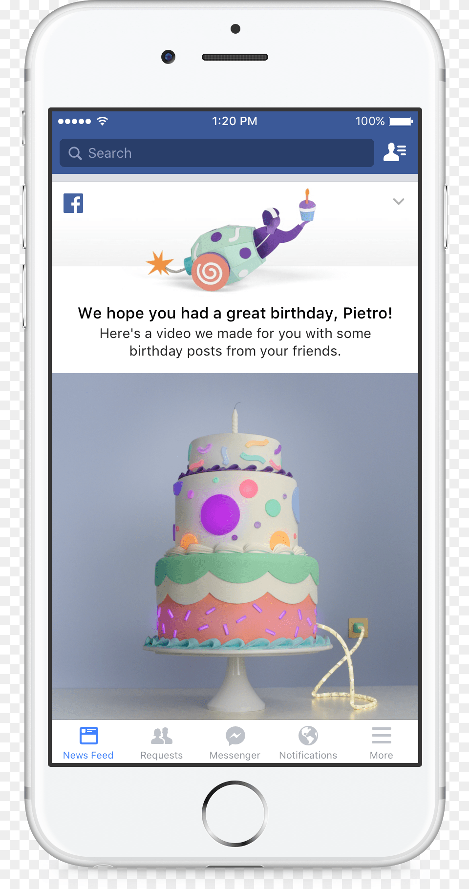 Promo Create Facebook Birthday Video, Birthday Cake, Cake, Cream, Dessert Png