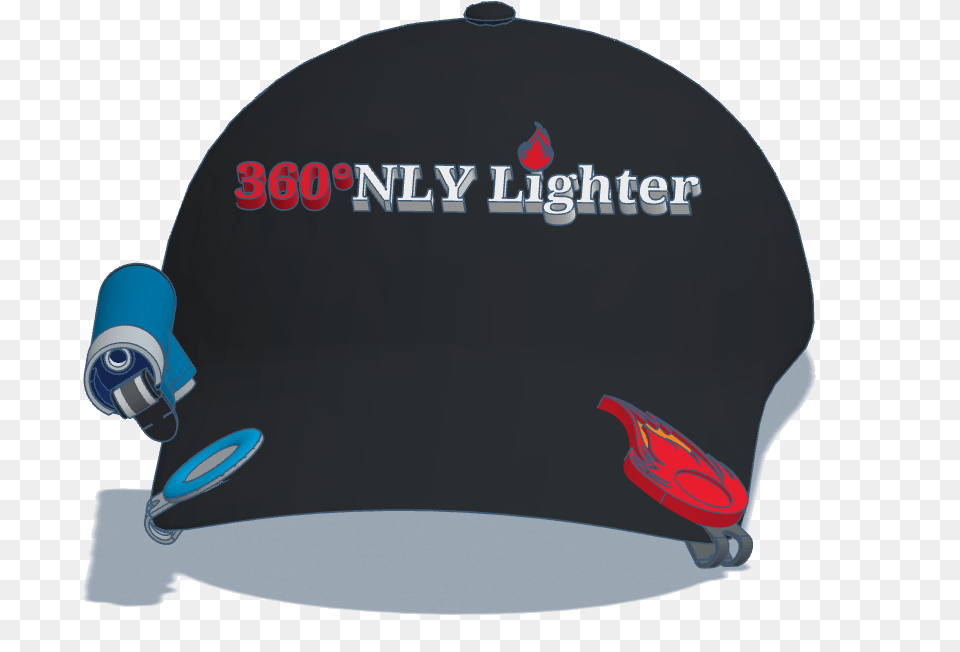 Promo Hat W Flame Clip And Raised Lighter Baseball Cap, Baseball Cap, Clothing, Swimwear, Hardhat Free Png Download