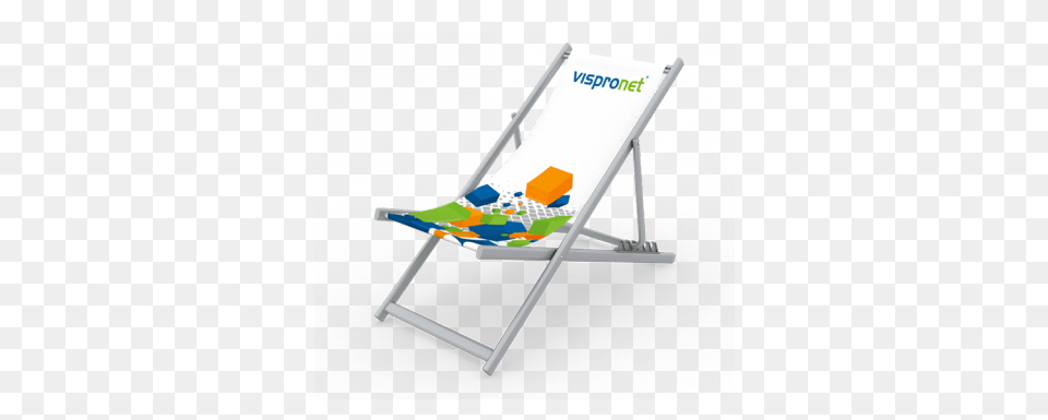 Promotional Aluminum Folding Chair With Custom Print Deckchair, Canvas, Furniture Free Transparent Png