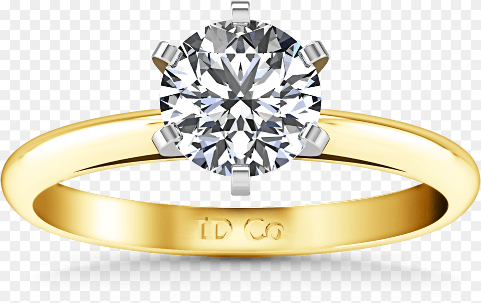 Prong Yellow Gold Solitaire Engagement Ring, Accessories, Diamond, Gemstone, Jewelry Png