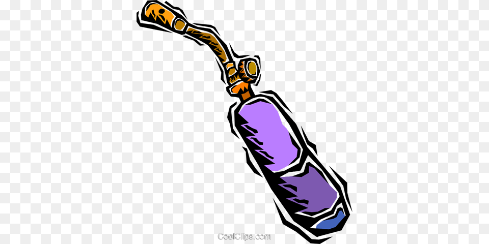 Propane Torch Royalty Vector Clip Art Illustration, Purple, Sword, Weapon, Bottle Png Image