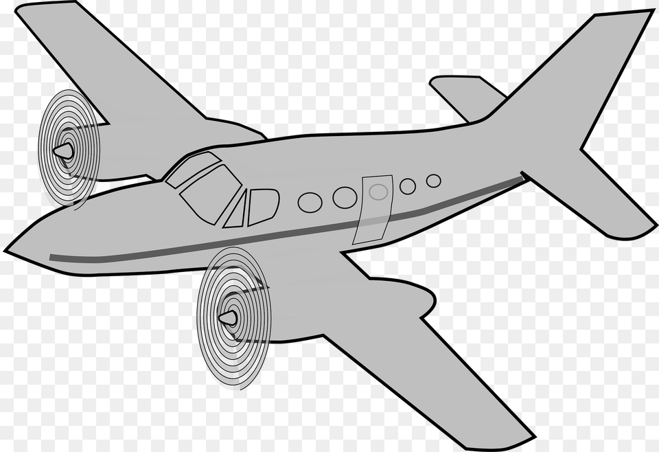 Propeller Driven Airplane Clipart, Aircraft, Airliner, Transportation, Vehicle Free Png